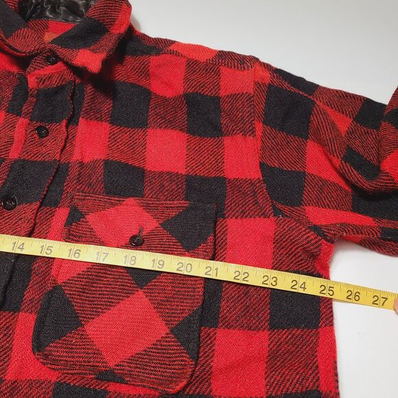 Vintage Sears King Road Shop Mens Large Button Flannel Full Cut Long Sleeve 70s - Picture 8 of 9